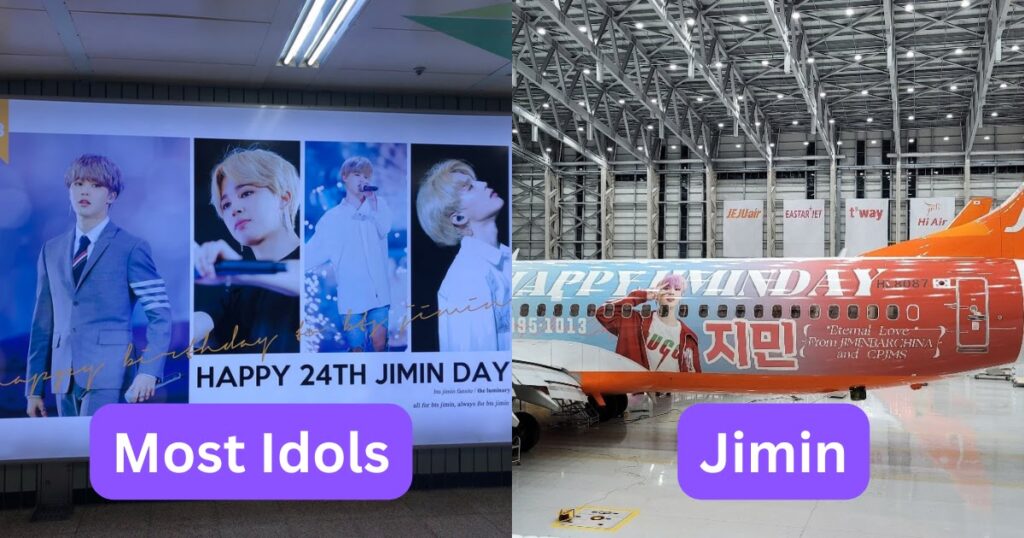 Most Idols Get Subway Birthday Advertisements — BTS's Jimin Got An Airplane